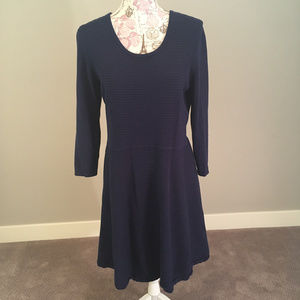 Justfab Fit & Flare Blue Sweater Dress